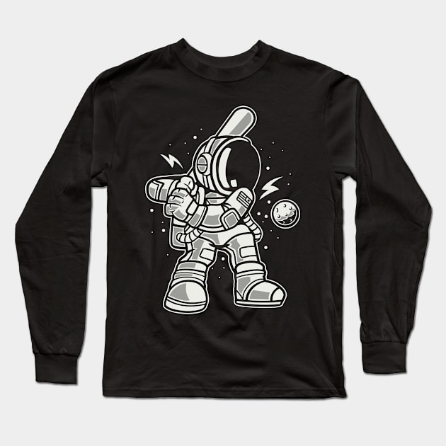Astronaut Baseball Long Sleeve T-Shirt by Eoli Studio